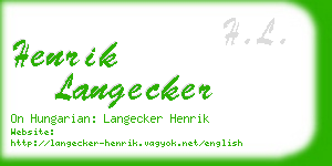henrik langecker business card